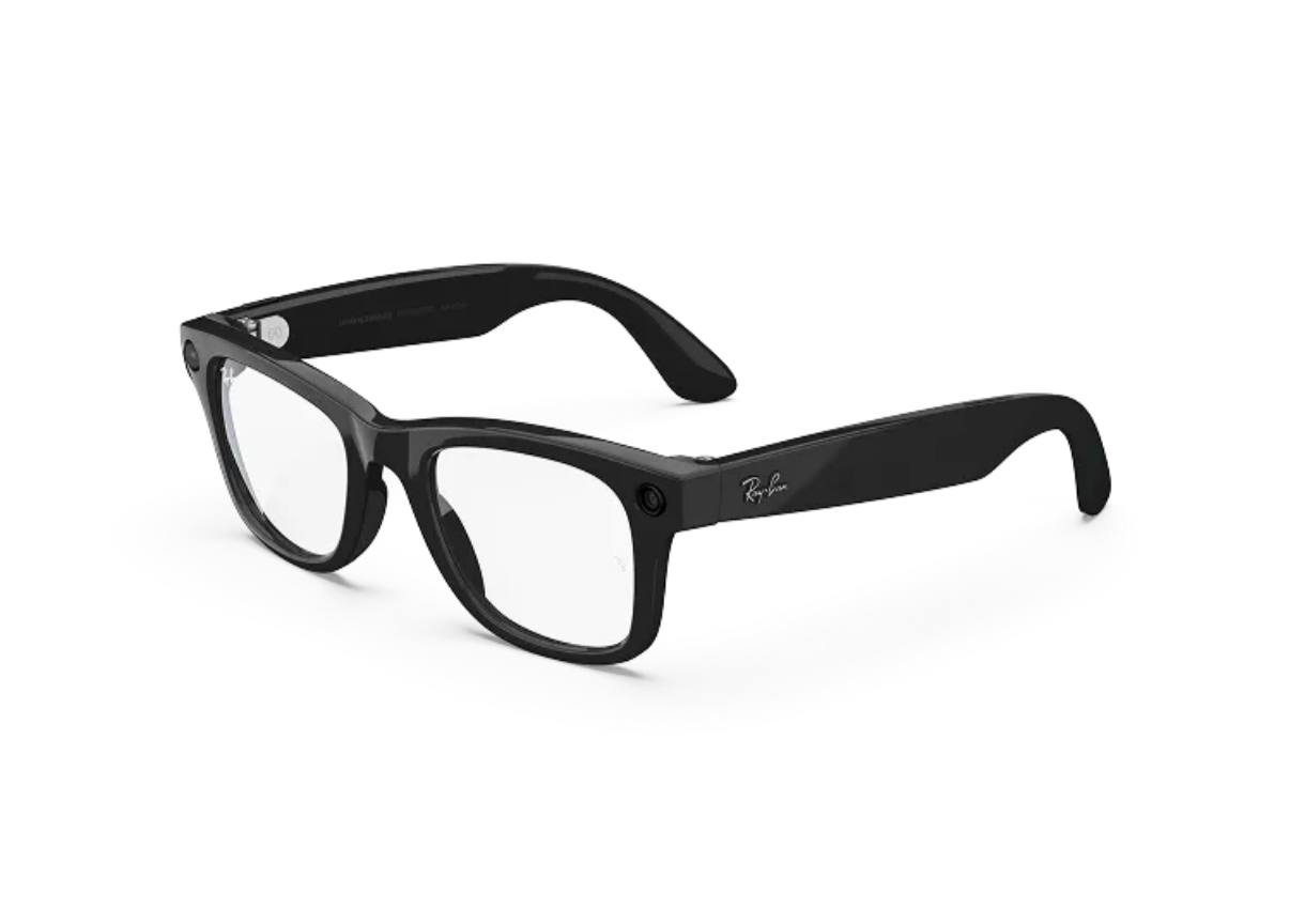 Ray-Ban Meta Gen 1 Wayfarer Shiny Black с прозрачными линзами Clear